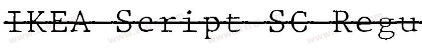 IKEA Script SC Regul字体转换